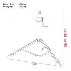Showgear 70830 Basic 2800 Wind up stand